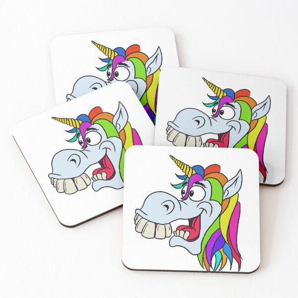 Item preview, Cartoon unicorn with rainbow mane designed and sold by Galfi.