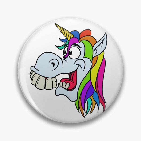 Item preview, Cartoon unicorn with rainbow mane designed and sold by Galfi.