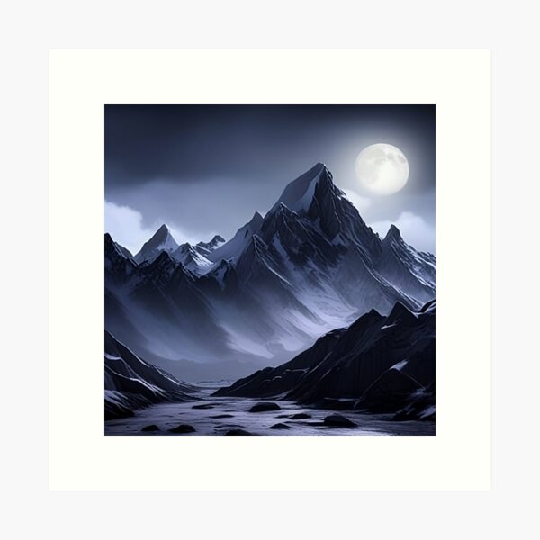 Item preview, Moon over the mountain designed and sold by ProcatenedSOul.