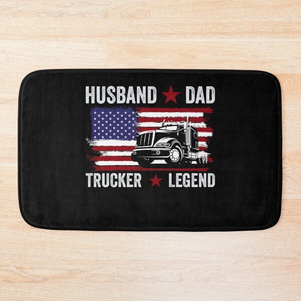 Item preview, Husband Dad Trucker Legend -  Retro Funny Truck Driver Husband US Flag designed and sold by NewDayDesigns.