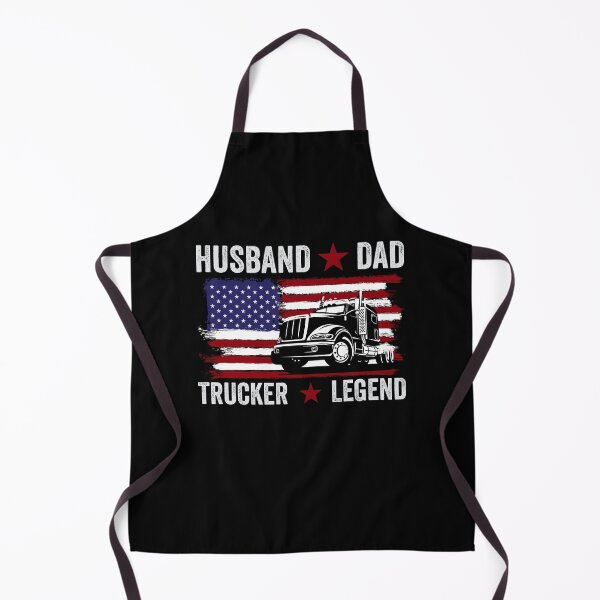 Item preview, Husband Dad Trucker Legend - Retro Funny Truck Driver Husband US Flag designed and sold by NewDayDesigns.