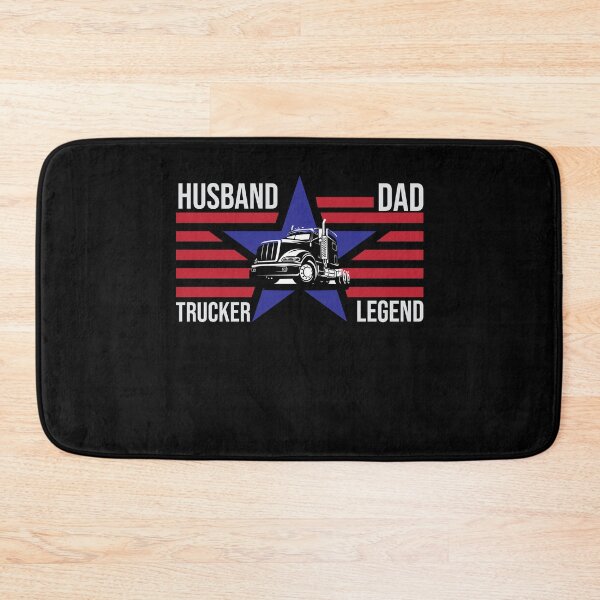 Item preview, Husband Dad Trucker Legend -  Retro Funny Truck Driver Husband US Flag designed and sold by NewDayDesigns.