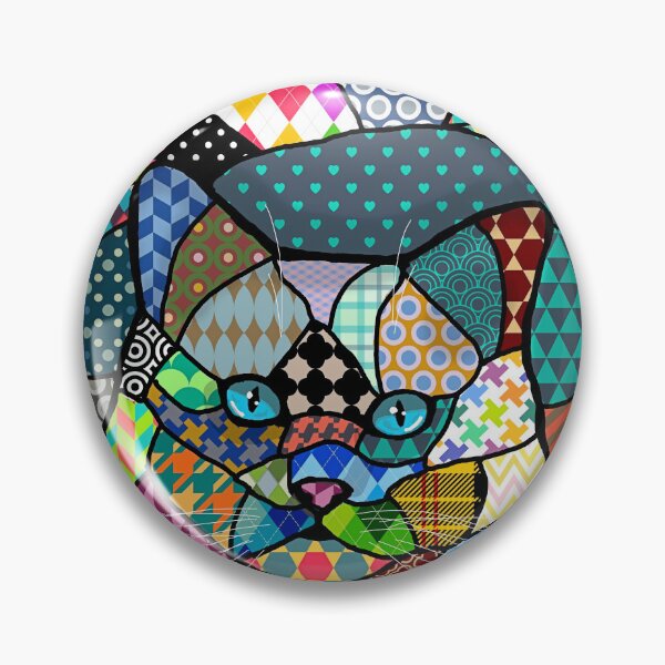 Item preview, Multicolor Patterns Cat 691  designed and sold by artbylucie.