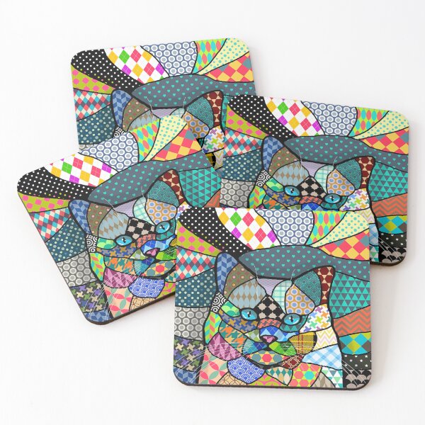 Item preview, Multicolor Patterns Cat 691  designed and sold by artbylucie.