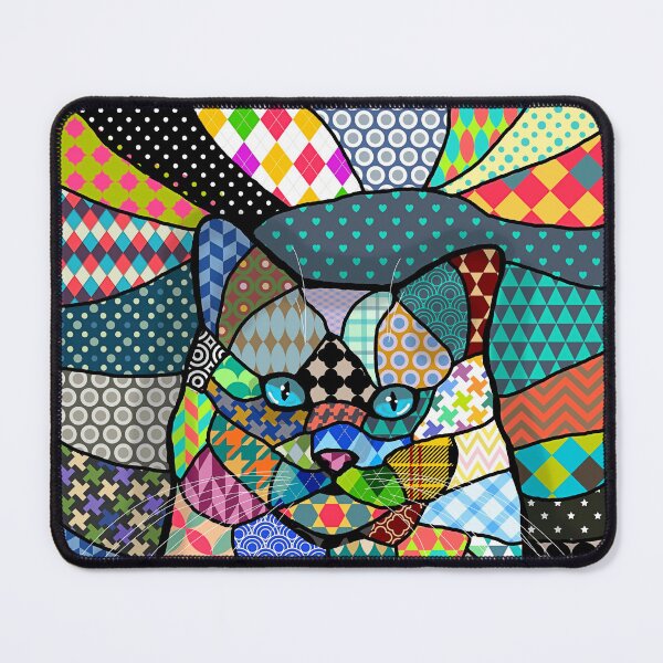 Item preview, Multicolor Patterns Cat 691  designed and sold by artbylucie.