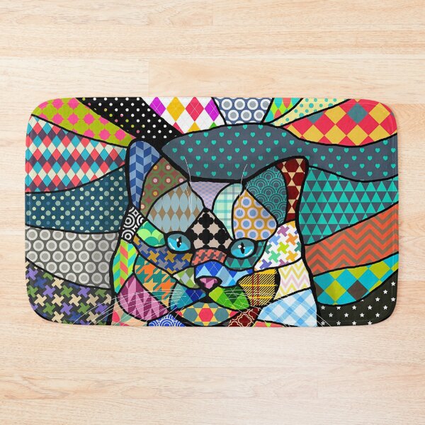 Item preview, Multicolor Patterns Cat 691  designed and sold by artbylucie.