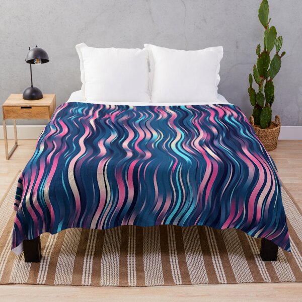 Artikelvorschau, Abstrakte rosa und blaue Wellenlinien 4 entworfen und verkauft von ClericDesign.