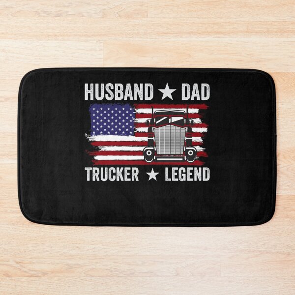 Item preview, Husband Dad Trucker Legend -  Retro Funny Truck Driver Husband US Flag designed and sold by NewDayDesigns.