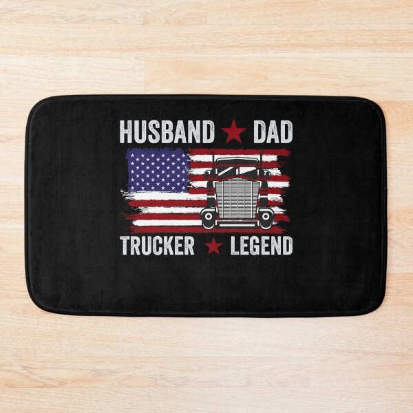 Item preview, Husband Dad Trucker Legend -  Retro Funny Truck Driver Husband US Flag designed and sold by NewDayDesigns.