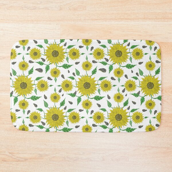 Item preview, Cute sunflower and sunflower seeds pattern design  designed and sold by Jsamdesigns.