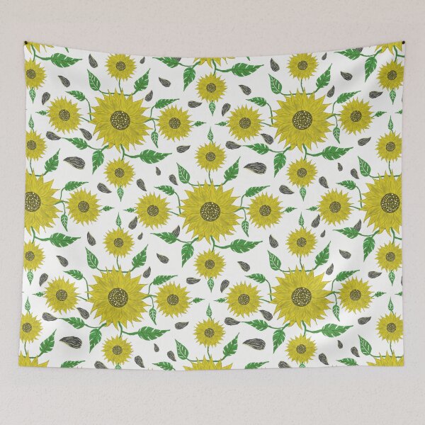 Item preview, Cute sunflower and sunflower seeds pattern design  designed and sold by Jsamdesigns.