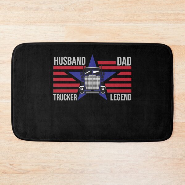 Item preview, Husband Dad Trucker Legend -  Retro Funny Truck Driver Husband US Flag designed and sold by NewDayDesigns.