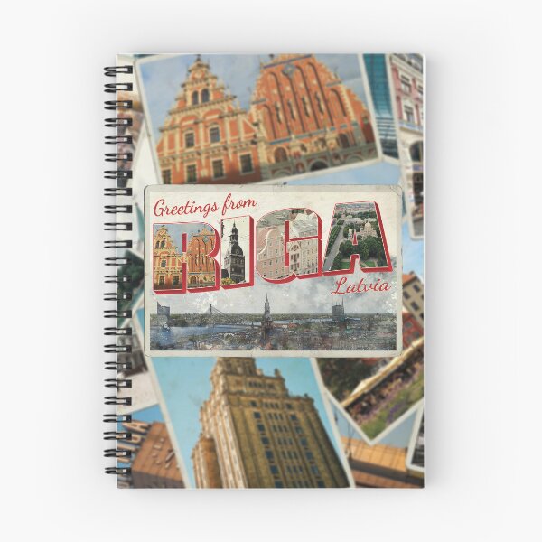 Item preview, Greetings from Riga in Latvia Vintage style retro souvenir designed and sold by DeveloperProp0.