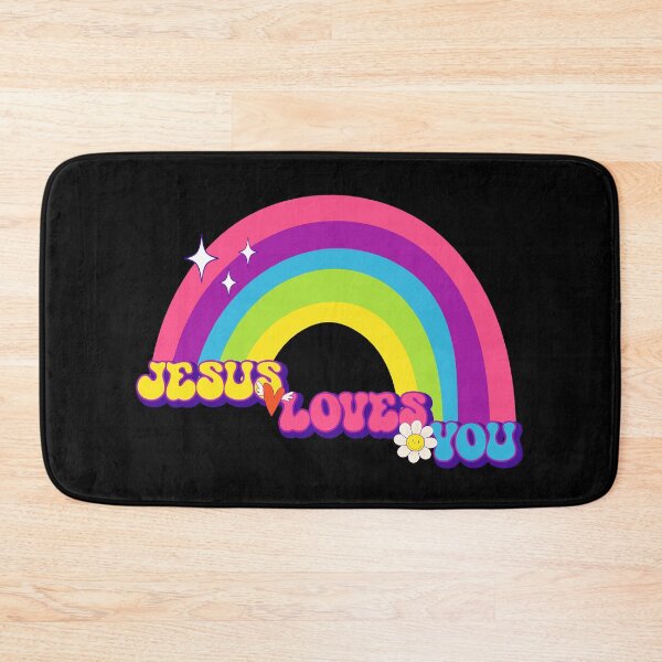 Item preview, Groovy Jesus Loves You Rainbow Christian 70's Hippie designed and sold by OliviaGbyKyro.