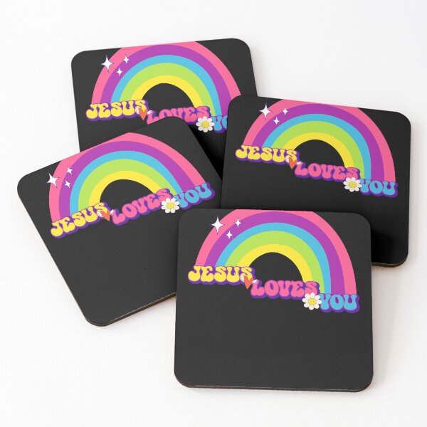 Item preview, Groovy Jesus Loves You Rainbow Christian 70's Hippie designed and sold by OliviaGbyKyro.