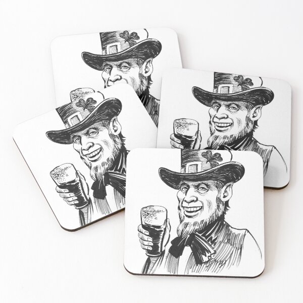 Item preview, Leprechaun drinking beer designed and sold by AlexBlackSea.