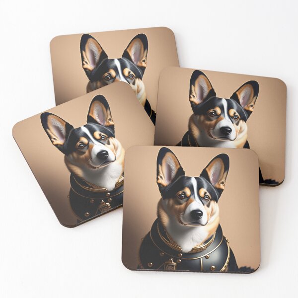 Item preview, Steampunk Corgi - Retro Futuristic Dog Art Print designed and sold by Akira Miyamoto.