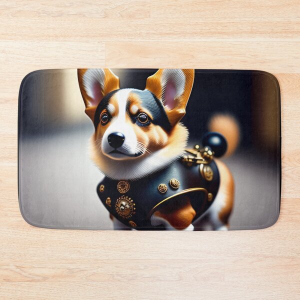 Item preview, Steampunk Corgi - Retro Futuristic Dog Art Print designed and sold by Akira Miyamoto.