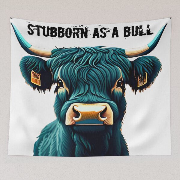 Item preview, stubborn as a bull decal designed and sold by Modefissi.