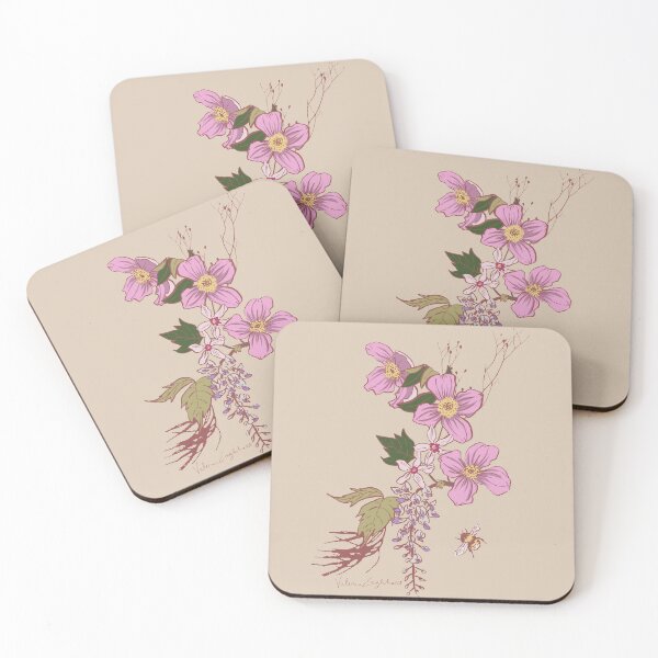 Item preview, Cascading Anemone Clematis and Wisteria designed and sold by Valerie Englehart.