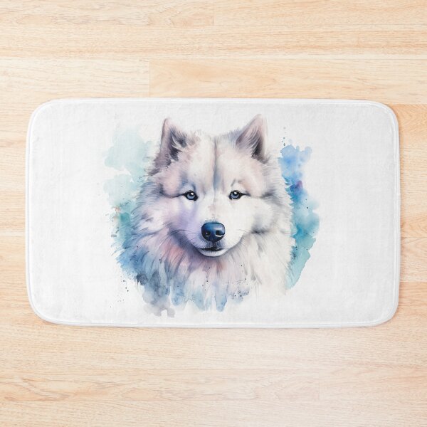 Item preview, Samoyed Dog Puppy Watercolor Portrait designed and sold by Adios65.
