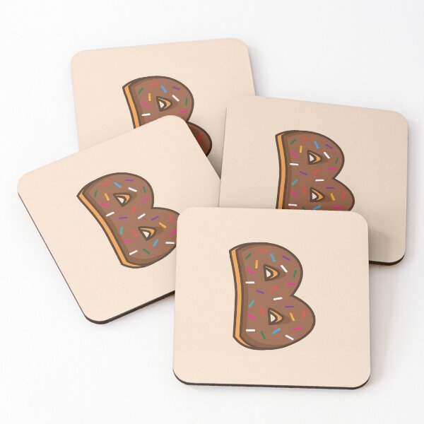 Item preview, Letters B Shaped Like Chocolate Donuts  designed and sold by DonutsWords.