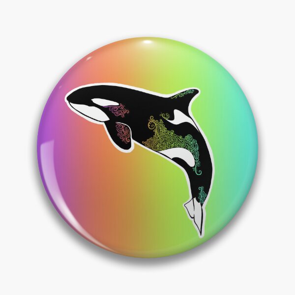 Item preview, Orca rainbow designed and sold by GoodKarmaInked.