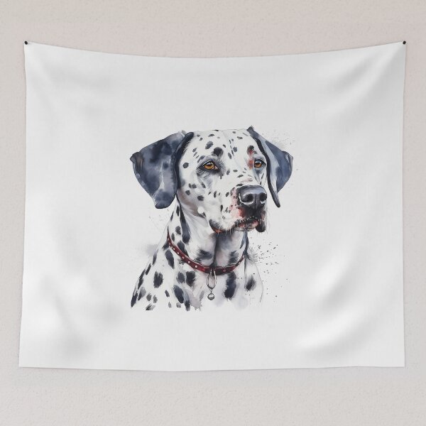 Item preview, Dalmatian Dog Watercolour Portrait, Dog Breed illustration designed and sold by Adios65.