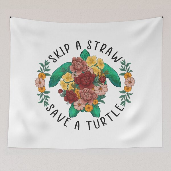 Item preview, Skip A Straw Save A Turtle designed and sold by DigitalChickHub.