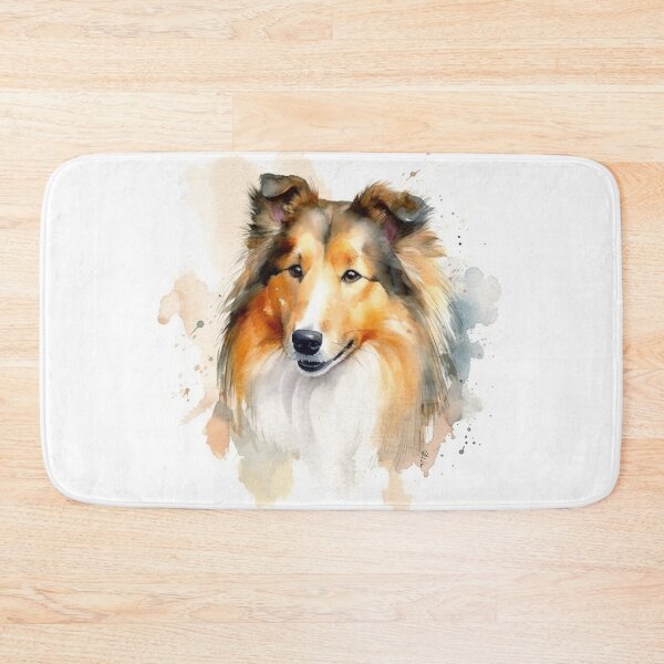Item preview, Rough Collie Dog Puppy Watercolour Portrait | Dog Breeds Illustrations designed and sold by Adios65.