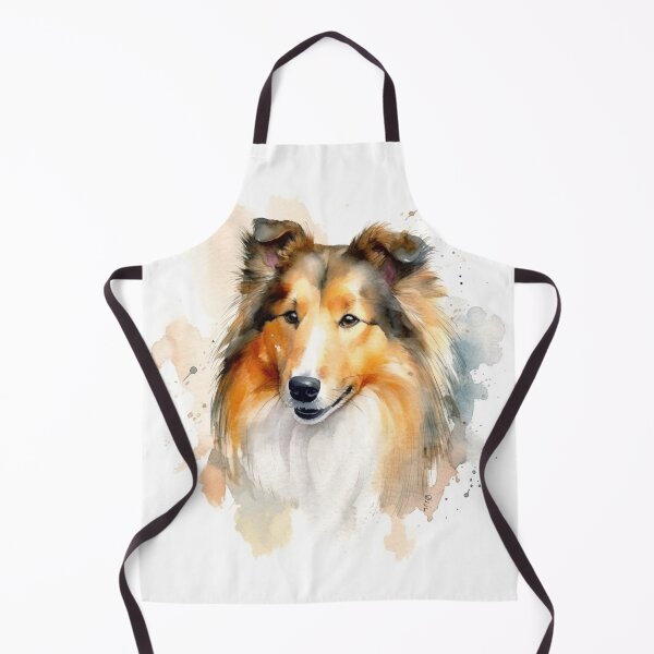 Item preview, Rough Collie Dog Puppy Watercolour Portrait | Dog Breeds Illustrations designed and sold by Adios65.