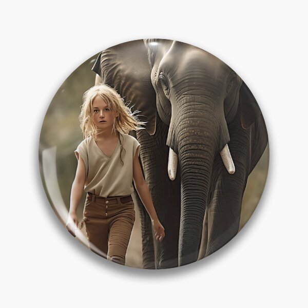 Item preview, An AI image of young girl and a elephant ....... "I have no fear" designed and sold by John L Wheeler.