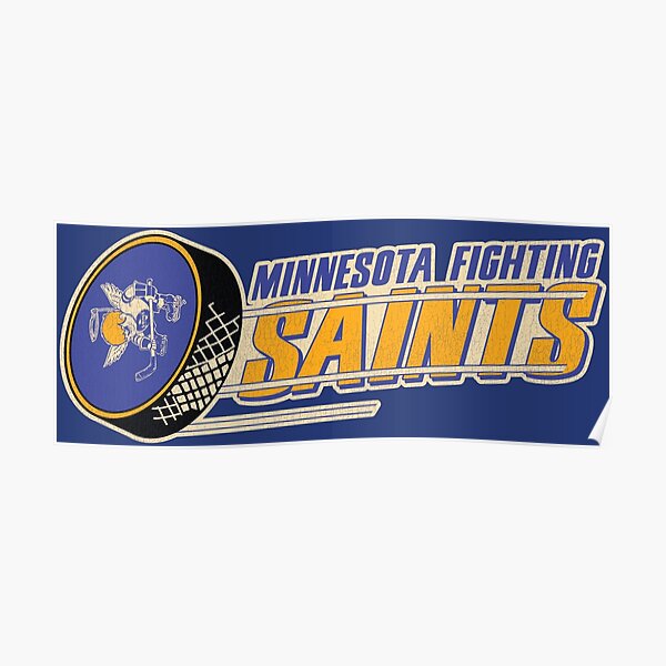 Defunct hockey team Minnesota Fighting Saints vintage retro Poster for  Sale by Qrea