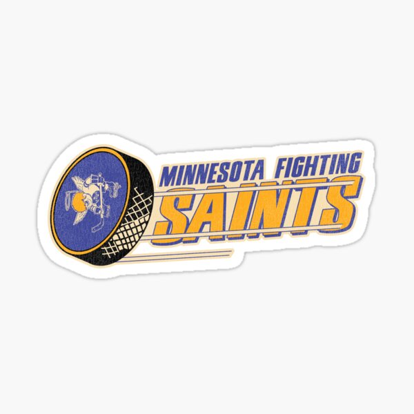 Minnesota Fighting Saints Distressed Cartoon Logo Shirt - Defunct