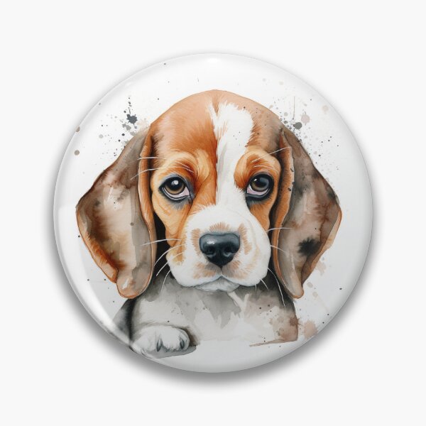 Item preview, Beagle Puppy Watercolor Portrait | Dog Breeds Illustrations designed and sold by Adios65.