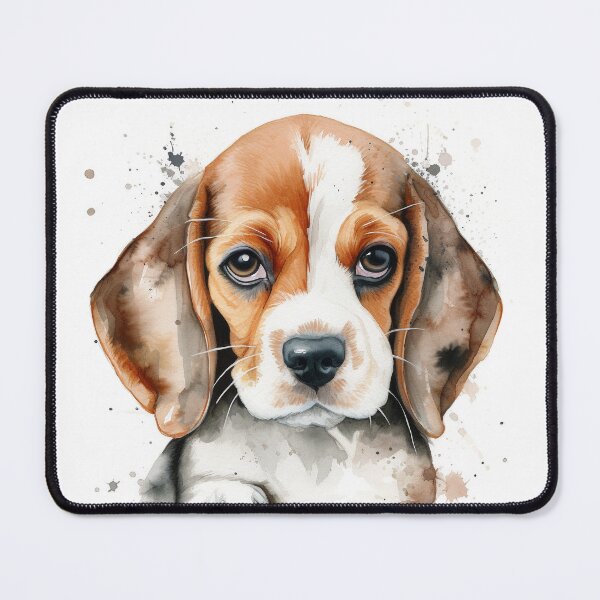 Item preview, Beagle Puppy Watercolor Portrait | Dog Breeds Illustrations designed and sold by Adios65.