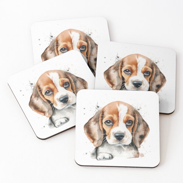 Item preview, Beagle Puppy Watercolor Portrait | Dog Breeds Illustrations designed and sold by Adios65.