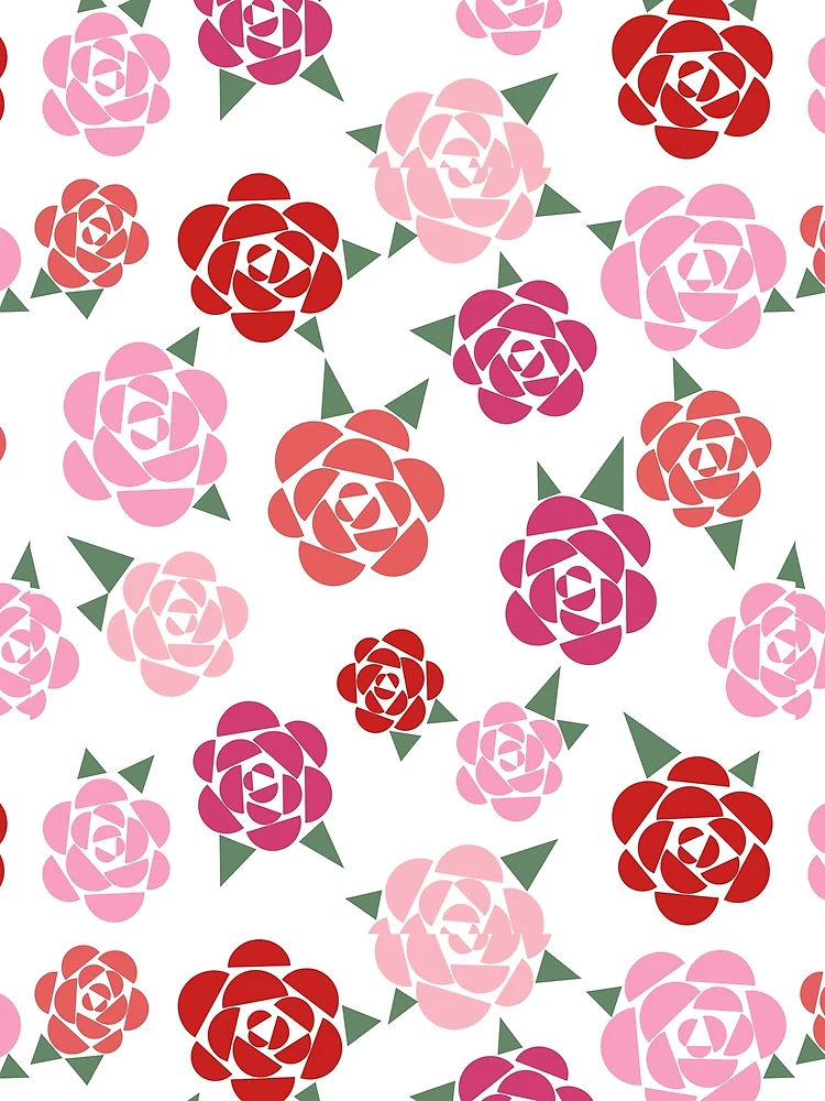 Thumbnail 3 of 3, Scarf, Geometric Roses designed and sold by ebcameron.