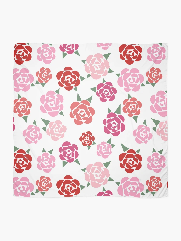 Thumbnail 2 of 3, Scarf, Geometric Roses designed and sold by ebcameron.