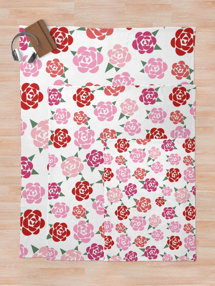 Thumbnail 5 of 6, Throw Blanket, Geometric Roses designed and sold by ebcameron.