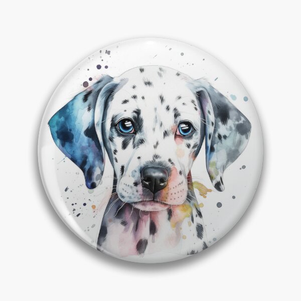 Item preview, Dalmatian Puppy Watercolor Portrait | Dog Breeds Illustrations designed and sold by Adios65.