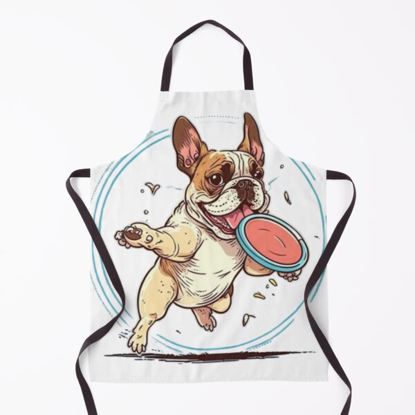 Item preview, Frenchie catching a Frisbee French Bulldog designed and sold by PetsEnough.
