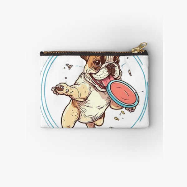 Item preview, Frenchie catching a Frisbee French Bulldog  designed and sold by PetsEnough.