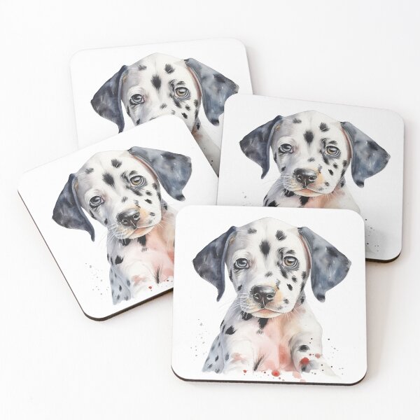 Item preview, Dalmatian Puppy Watercolor Portrait | Dog Breeds Illustrations designed and sold by Adios65.