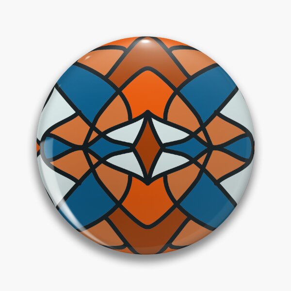 Item preview, Blue and Orange Stained Glass designed and sold by Vanessa Hogle.