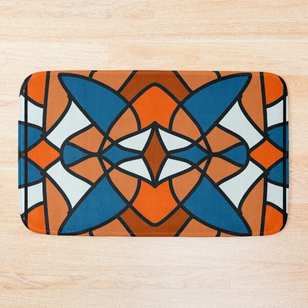 Item preview, Blue and Orange Stained Glass designed and sold by Vanessa Hogle.