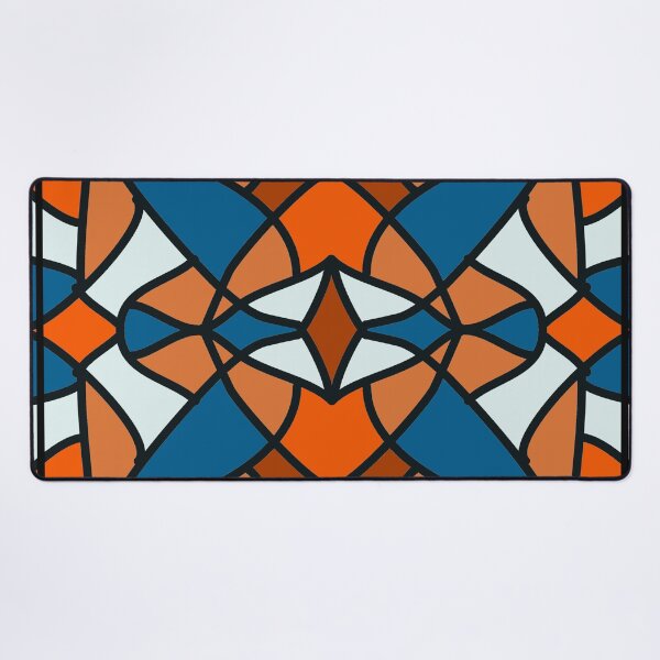 Item preview, Blue and Orange Stained Glass designed and sold by Vanessa Hogle.