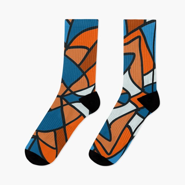 Item preview, Blue and Orange Stained Glass designed and sold by Vanessa Hogle.