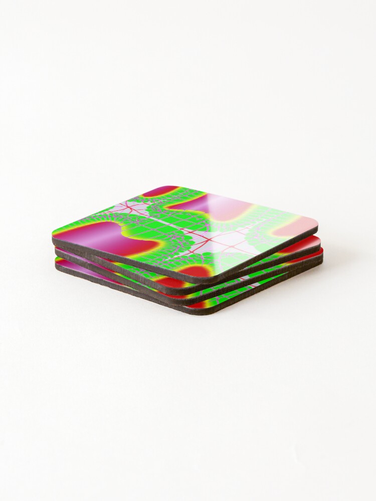 Thumbnail 4 of 5, Coasters (Set of 4), Colorful Abstract Pattern designed and sold by Matoo5062.