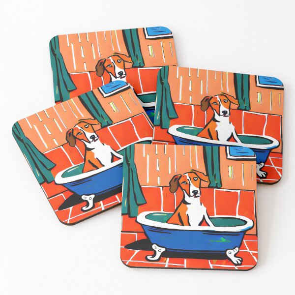 Item preview, Dog in vintage bath designed and sold by sweetstylesco.